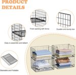 Yociyoga 4-Tier Stackable Closet Organizers and Storage Shelves, Foldable Closet... - Image 4