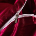 Erosebridal Burgundy Silk Bedding Set Silk Like Satin Duvet Cover Set Silk Soft ... - Image 6