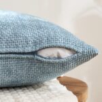 MIULEE Pack of 4 Couch Throw Pillow Covers 18x18 Inch Neutral Blue Soft Decorati... - Image 4