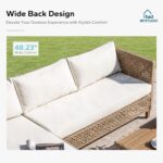 MFSTUDIO L Shaped Outdoor Couch Set, Wicker Patio Furniture Set, Rattan Outdoor ... - Image 3