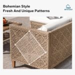 MFSTUDIO L Shaped Outdoor Couch Set, Wicker Patio Furniture Set, Rattan Outdoor ... - Image 5