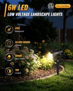 12 Pack Landscape Lights with 2 Zone 300W Low Voltage Transformer, 3000K 12V LED... - Image 3