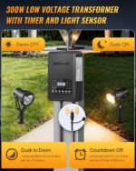 12 Pack Landscape Lights with 2 Zone 300W Low Voltage Transformer, 3000K 12V LED... - Image 4