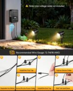 12 Pack Landscape Lights with 2 Zone 300W Low Voltage Transformer, 3000K 12V LED... - Image 5