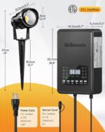 12 Pack Landscape Lights with 2 Zone 300W Low Voltage Transformer, 3000K 12V LED... - Image 7