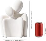 Hugging Couple Statues Ceramic Lover Figurine Characters Book Shelf Coffee Table... - Image 4