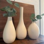 Ceramic Vase Set 3-Piece - Bohemian Farmhouse Style Decorative Vases for Pampas ... - Image 3