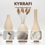 Ceramic Vase Set 3-Piece - Bohemian Farmhouse Style Decorative Vases for Pampas ... - Image 7