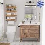 QEEIG Bathroom Shelves Over Toilet - Floating Shelf for Wall Toilet Paper Storag... - Image 3
