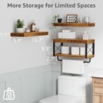 QEEIG Bathroom Shelves Over Toilet - Floating Shelf for Wall Toilet Paper Storag... - Image 4