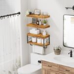 QEEIG Bathroom Shelves Over Toilet - Floating Shelf for Wall Toilet Paper Storag... - Image 5