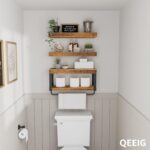 QEEIG Bathroom Shelves Over Toilet - Floating Shelf for Wall Toilet Paper Storag... - Image 7