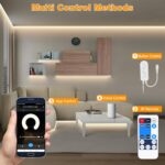 Tatazone Smart White COB Led Strip Light with App and Remote, 16.4ft 3000K Brigh... - Image 4
