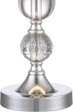 360 Lighting Solange 25" High Modern Glam Luxury Table Lamps Set of 2 Silver Fin... - Image 6