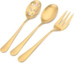 Matte Gold Serving Set，SHARECOOK 5-Piece 18/0 Stainless Steel Large Hostess Set ... - Image 4