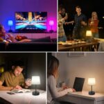 Ascher Small Bedside Table lamp Set of 2, RGB Color Changing Lamps, 3 Color Temp... - Image 10