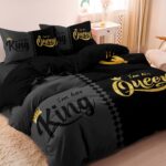 Couple Bedding Set - King Size, Crown Queen and King Comforter Cover Solt & Brea... - Image 3