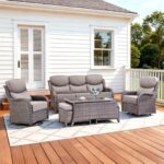 Luxury High Back Patio Furniture Set with 6-Inch Thick Cushions, 6-Pieces Outdoo... - Image 8