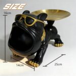 Resin French Bulldog Tray Statue, Dog Key Holder Bowl Candy Dish, French Bulldog... - Image 5