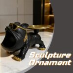 Resin French Bulldog Tray Statue, Dog Key Holder Bowl Candy Dish, French Bulldog... - Image 7