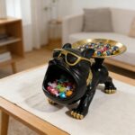 Resin French Bulldog Tray Statue, Dog Key Holder Bowl Candy Dish, French Bulldog... - Image 8