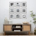 GALLERY PERFECT 12x12 Picture Frames, 9 Piece Set with Real Glass Cover for 8x8 ... - Image 3