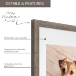 GALLERY PERFECT 12x12 Picture Frames, 9 Piece Set with Real Glass Cover for 8x8 ... - Image 7