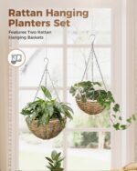 Leaf&lull Macrame Plant Hanger Hanging Basket with Metal Frame Plant Hanger Hang... - Image 3