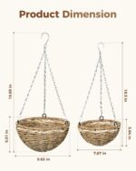 Leaf&lull Macrame Plant Hanger Hanging Basket with Metal Frame Plant Hanger Hang... - Image 7