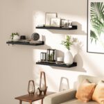 RYOFOBETTO Floating Shelves for Wall Decor, Black and Gold Shelves for Bathroom,... - Image 5