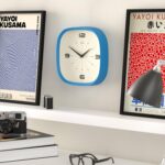 JONES CLOCKS® Pulsar wall Clock | Square Rounded Retro Clock | 10 inch | Blue | ... - Image 6