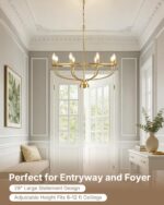Yunnix 8 Light Gold Chandeliers for Dining Room, Gold Dining Room Chandelier wit... - Image 6