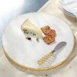 Mud Pie 4755024 Gold Edge Marble Set Serving Board, One Size, White - Image 3