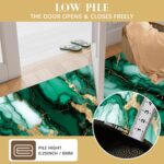 Green Gold Marble Rugs: 4x6 Feet Modern Abstract Area Rug Emerald Green Aestheti... - Image 9