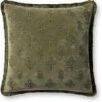 Loloi Chris Loves Julia Darla Collection PCJ0025 Olive 18'' x 18'' Cover Only Pi... - Image 3