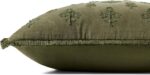 Loloi Chris Loves Julia Darla Collection PCJ0025 Olive 18'' x 18'' Cover Only Pi... - Image 4