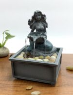 Nature's Mark 7" High Mermaid Table-top Fountain with Adapter - Image 3