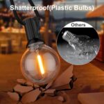 GPATIO Outdoor String Lights, 100FT G40 Bulbs Shatterproof Patio Lights, Waterpr... - Image 5