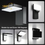 40W LED Outdoor Wall Light, 3000LM 5000K Neighbor Friendly Porch Light, IP65 Wat... - Image 5