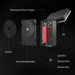 40W LED Outdoor Wall Light, 3000LM 5000K Neighbor Friendly Porch Light, IP65 Wat... - Image 8