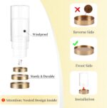 Hewory Hurricane Candle Holder for Pillar Candles: Gold Votive Candle Holders Se... - Image 10