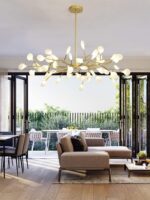 Nordic Tree Branch Chandelier Lighting Modern Living Room Firefly Light Fixture ... - Image 3