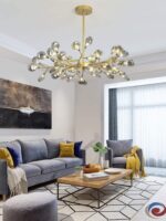 Nordic Tree Branch Chandelier Lighting Modern Living Room Firefly Light Fixture ... - Image 4