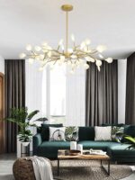 Nordic Tree Branch Chandelier Lighting Modern Living Room Firefly Light Fixture ... - Image 5