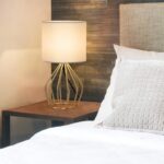 HAITRAL Gold Table Lamp - Modern Style Desk Lamp with Hollowed Out Base Linen Fa... - Image 4
