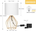 HAITRAL Gold Table Lamp - Modern Style Desk Lamp with Hollowed Out Base Linen Fa... - Image 5