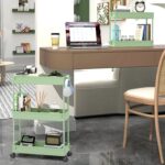 SPACEKEEPER Slim Rolling Storage Cart, 3 Tier Bathroom Organizer Utility Cart La... - Image 3