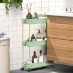 SPACEKEEPER Slim Rolling Storage Cart, 3 Tier Bathroom Organizer Utility Cart La... - Image 6