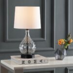 SAFAVIEH Lighting Collection Targari Black/ Clear Crystal 19-inch Bedroom Living... - Image 3