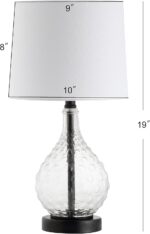 SAFAVIEH Lighting Collection Targari Black/ Clear Crystal 19-inch Bedroom Living... - Image 4